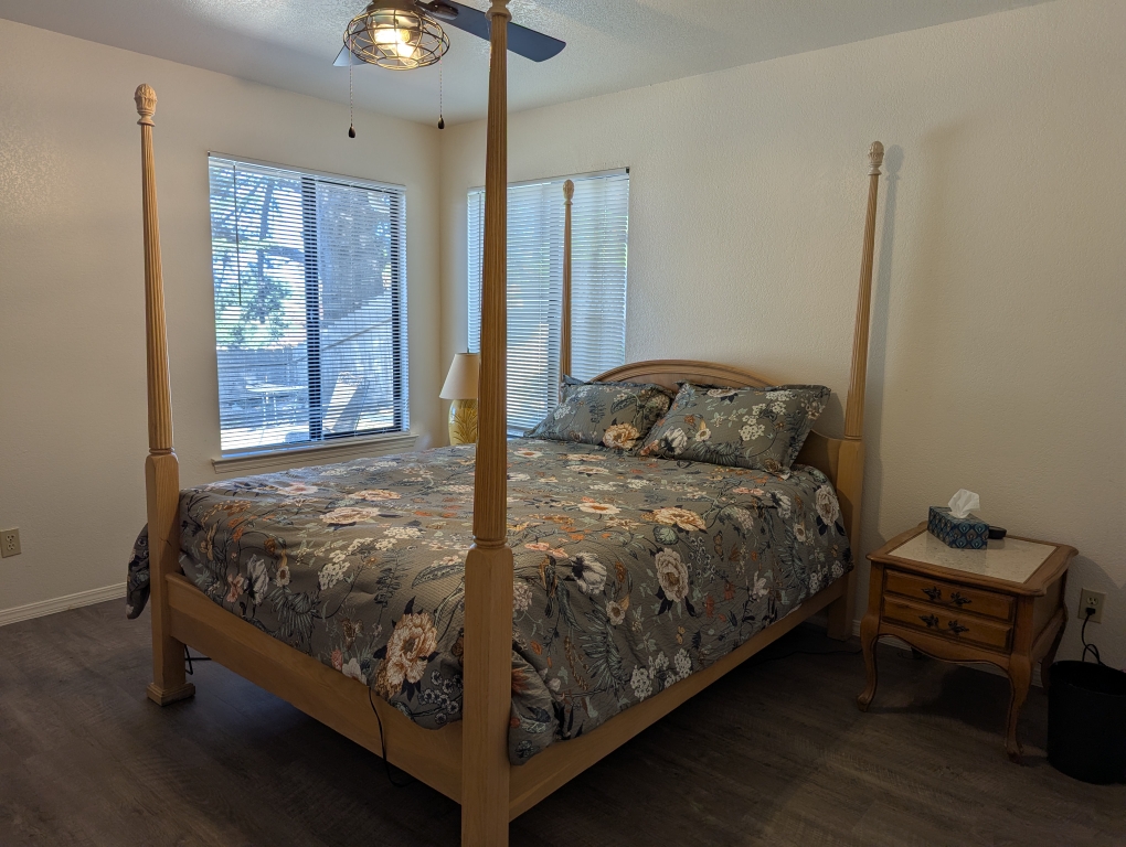 bedroom with posts